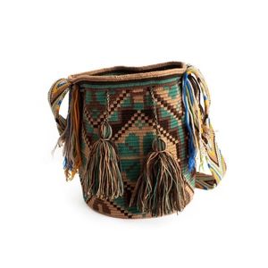 NEW Wayuu Bag - Brown & Green